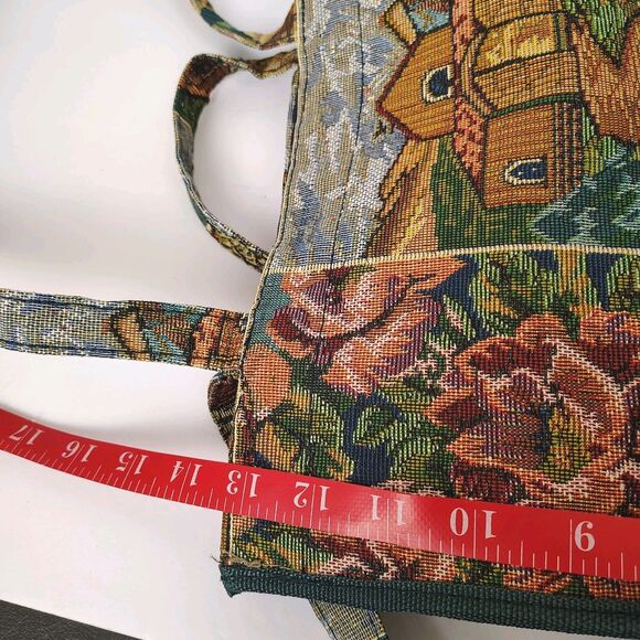 RARE 🔥 Pioneer Express Tapestry Tote Farm Flowers Cottage Country Ducks - Picture 11 of 14